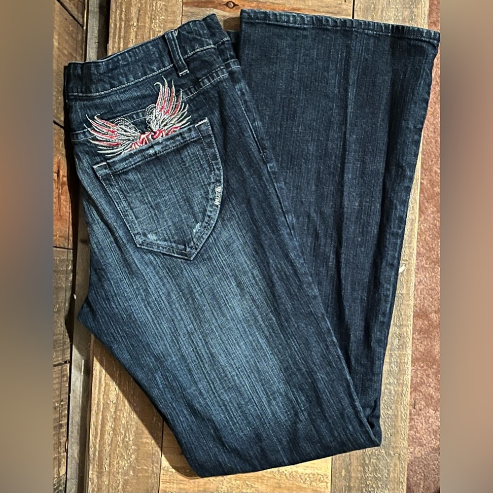 VINTAGE Lot 29 Denim Embellished Blue Jeans.  Good condition.